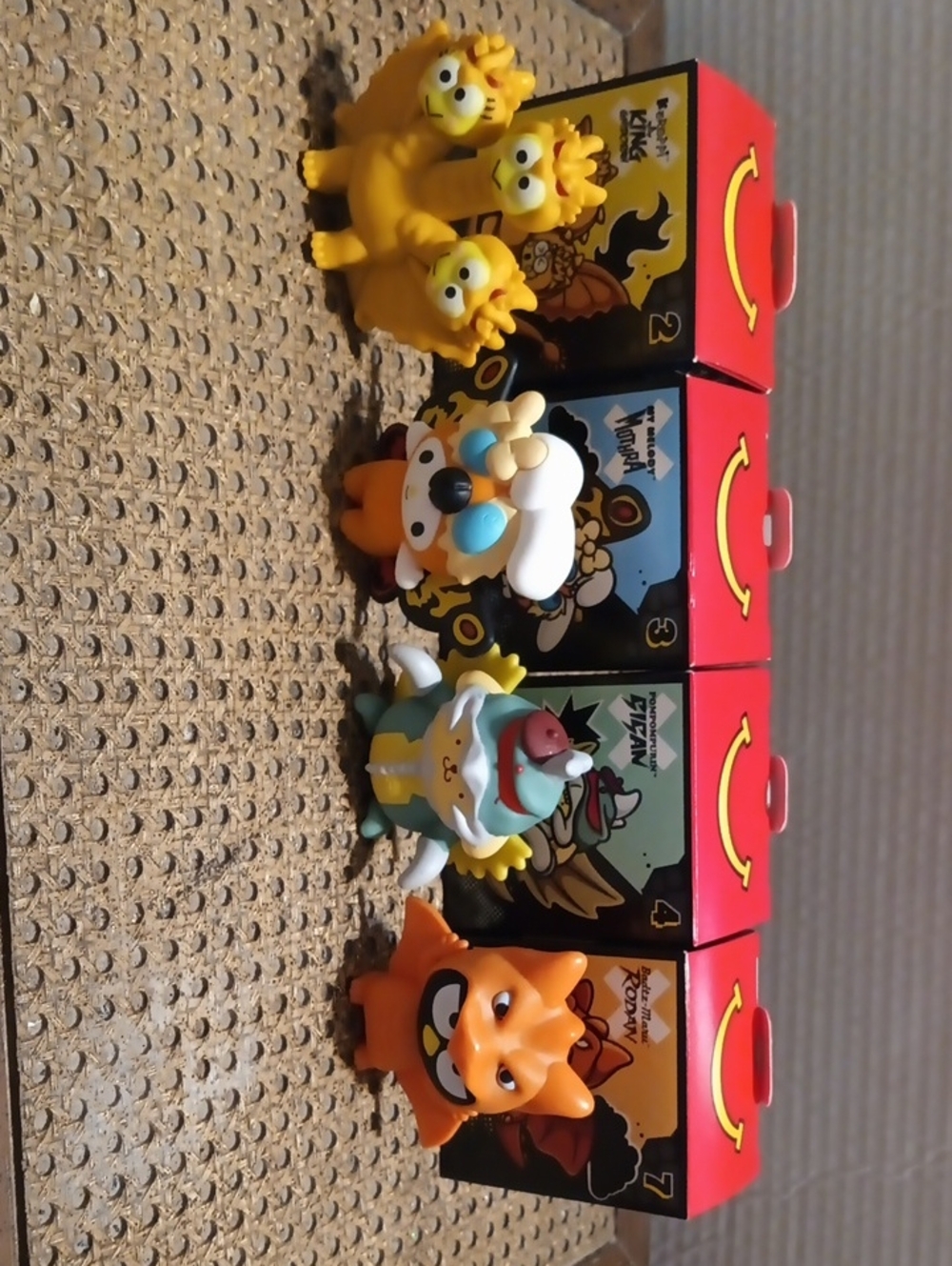NIB McDonald's Hello kitty/Godzilla Toys